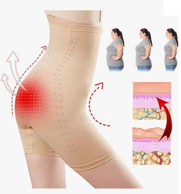 Women's Tummy Control Shapewear Thigh Slimmer Shorts High Waist Shaper(Dotted) - Image 9